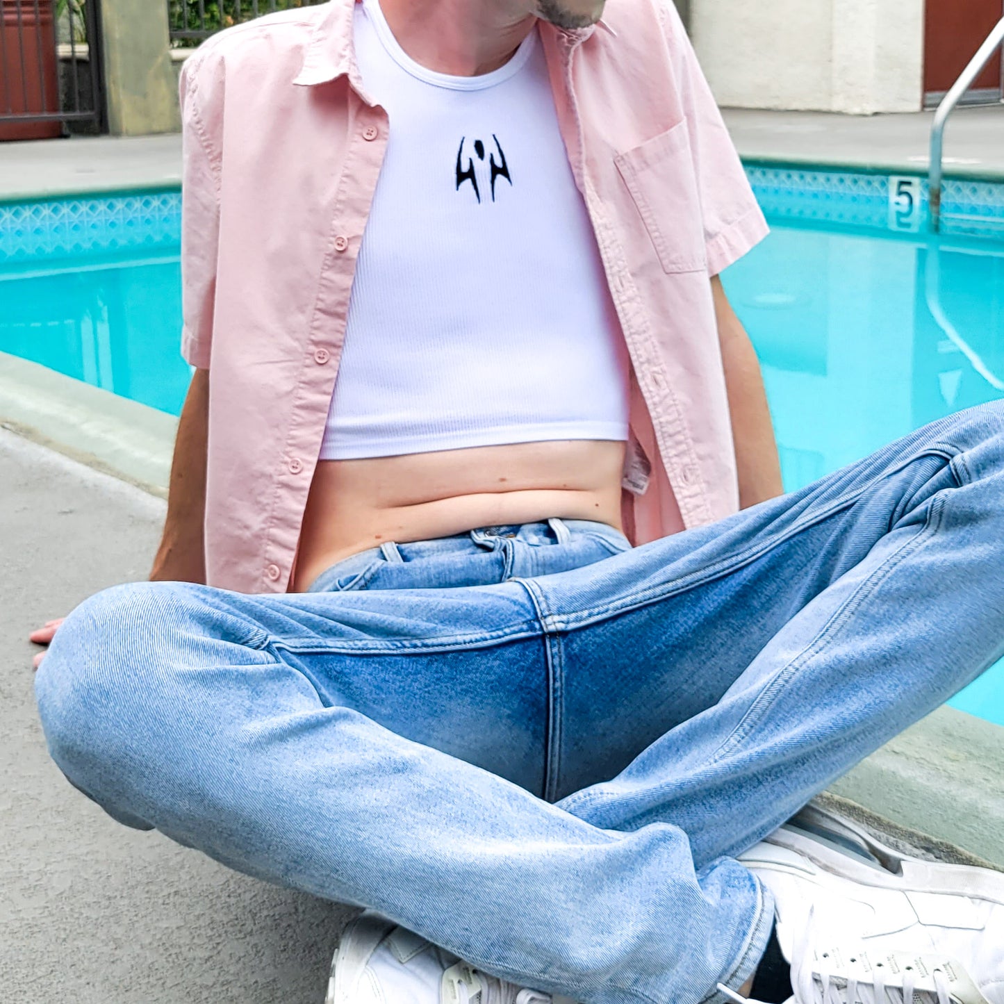 Sukuna Mark Embroidered Crop Tank