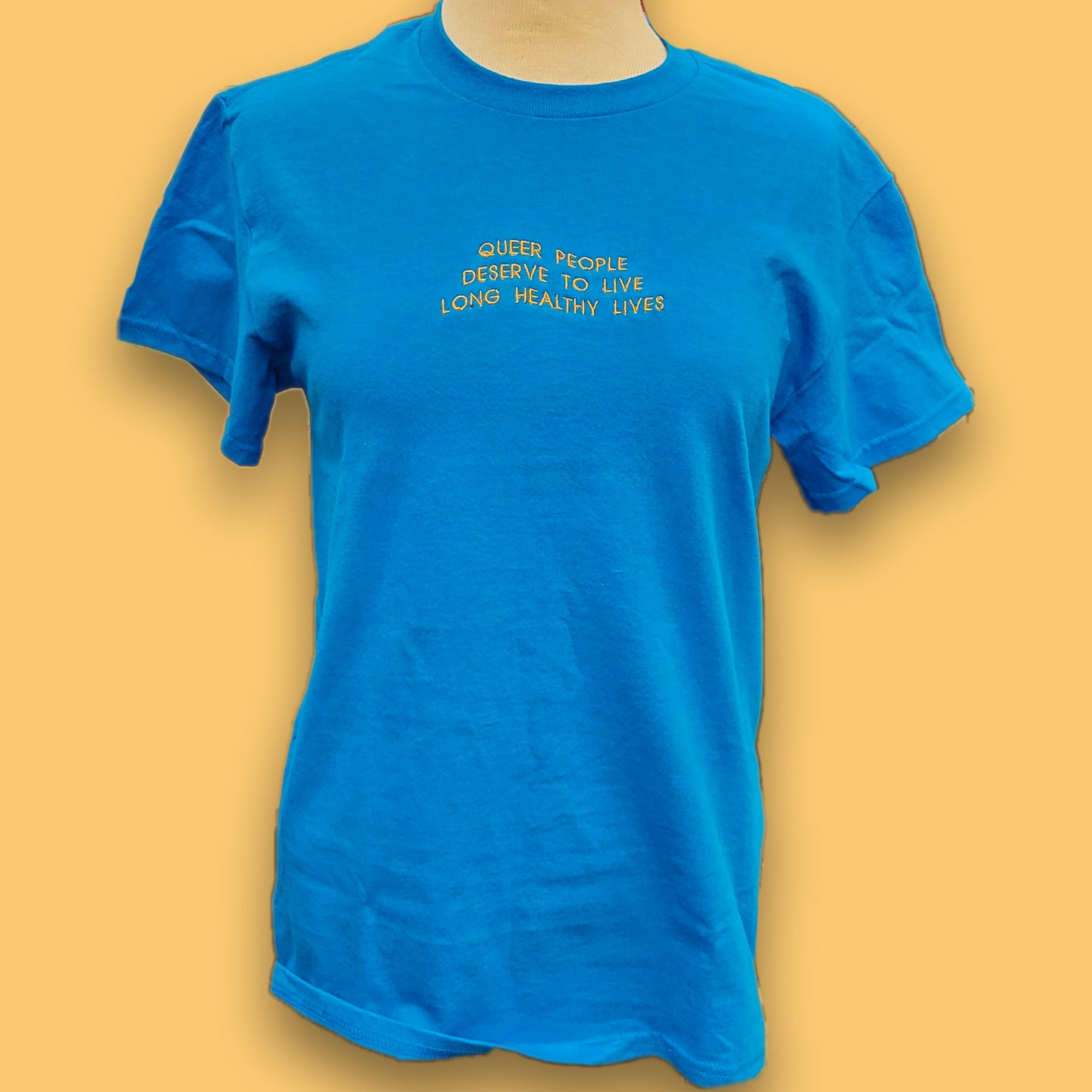 Queer People Deserve To Live A Long Healthy Life Embroidered T-Shirt