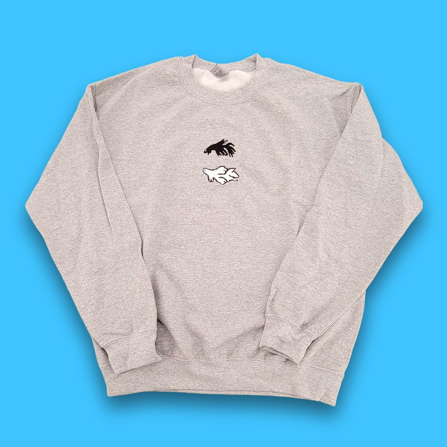 Satosugu Gay Fish Embroidered Crew Neck Sweater