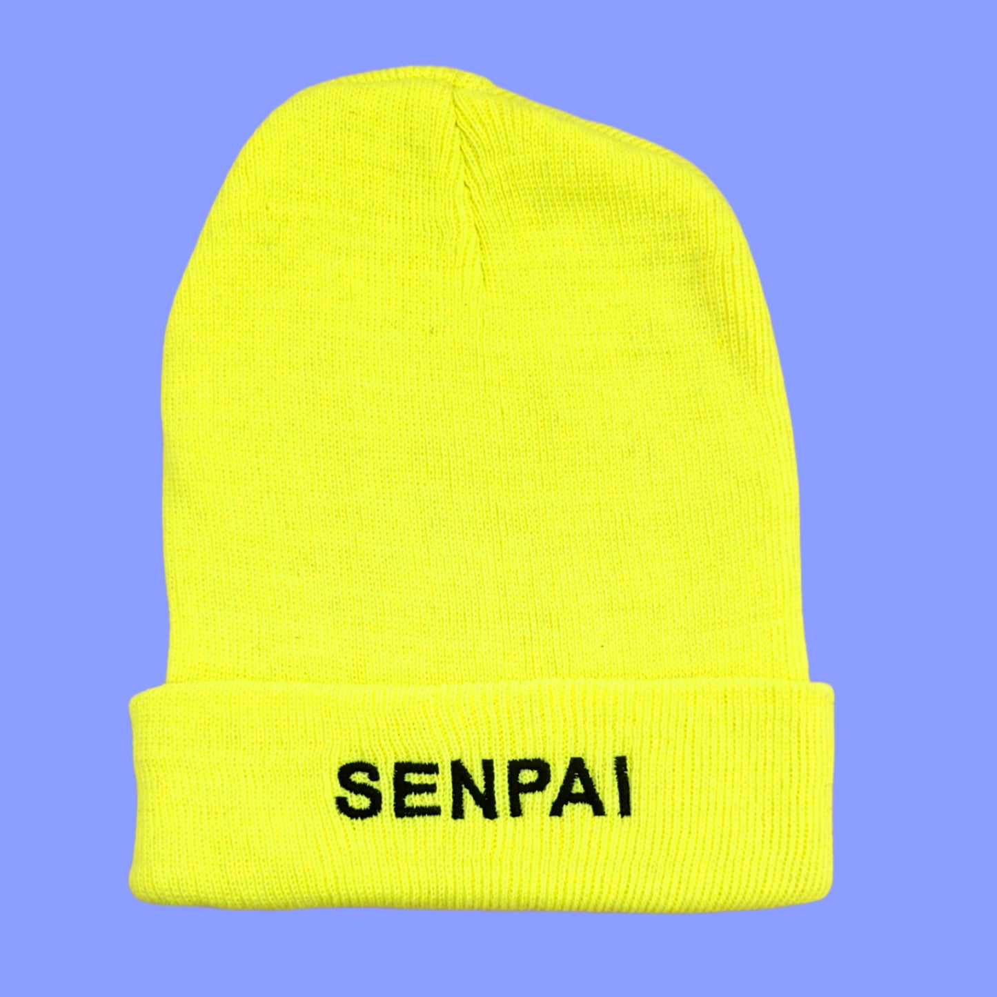 Neon Yellow Senpai Beanie