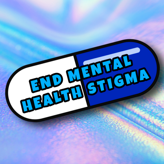 End Mental Health Stigma Clear Sticker