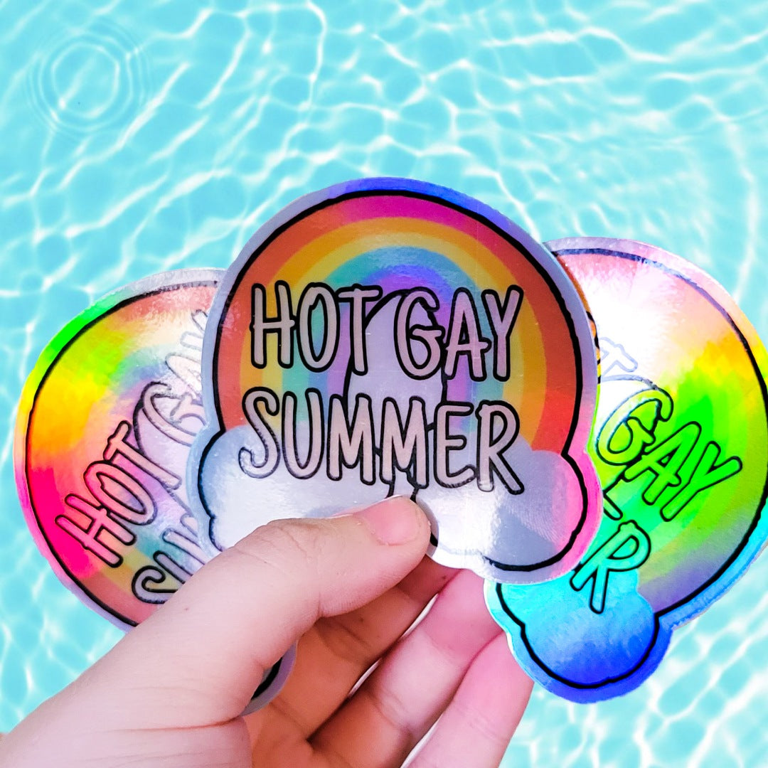 Hot Gay Summer Sticker