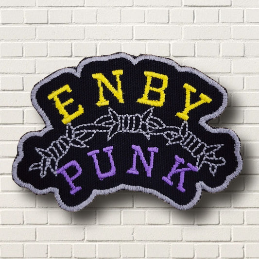 Enby Punk Tattoo Series Embroidered Iron On Patch