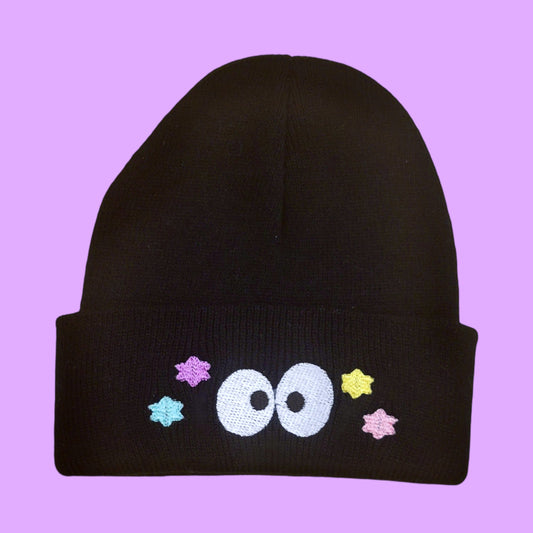 Soot Sprite Face Embroidered Beanie