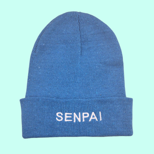 Blue Senpai Embroidered Beanie