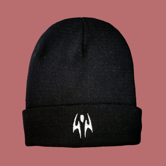 Black Sukuna Mark Embroidered Beanie